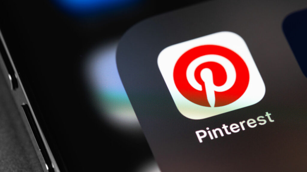 Pinterest app logo on smartphone screen