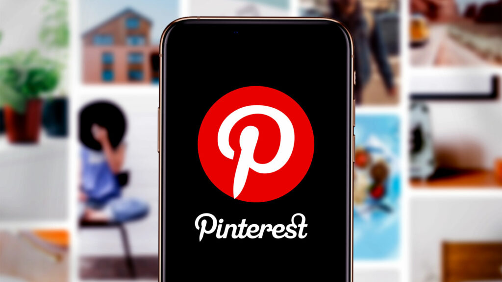 Smartphone with Pinterest logo