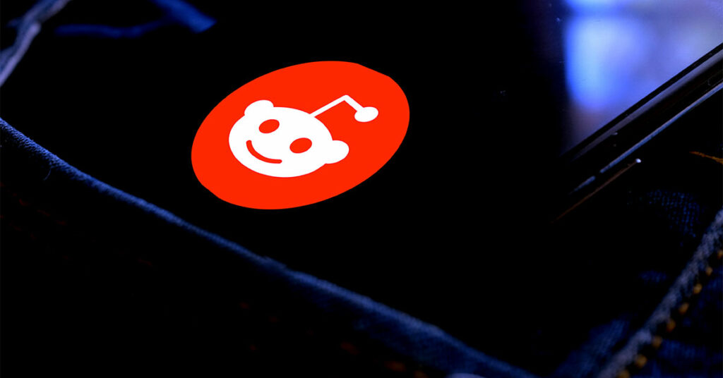 Smartphone with Reddit logo