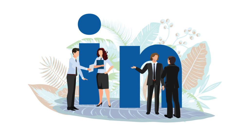 LinkedIn logo with B2B purchasers