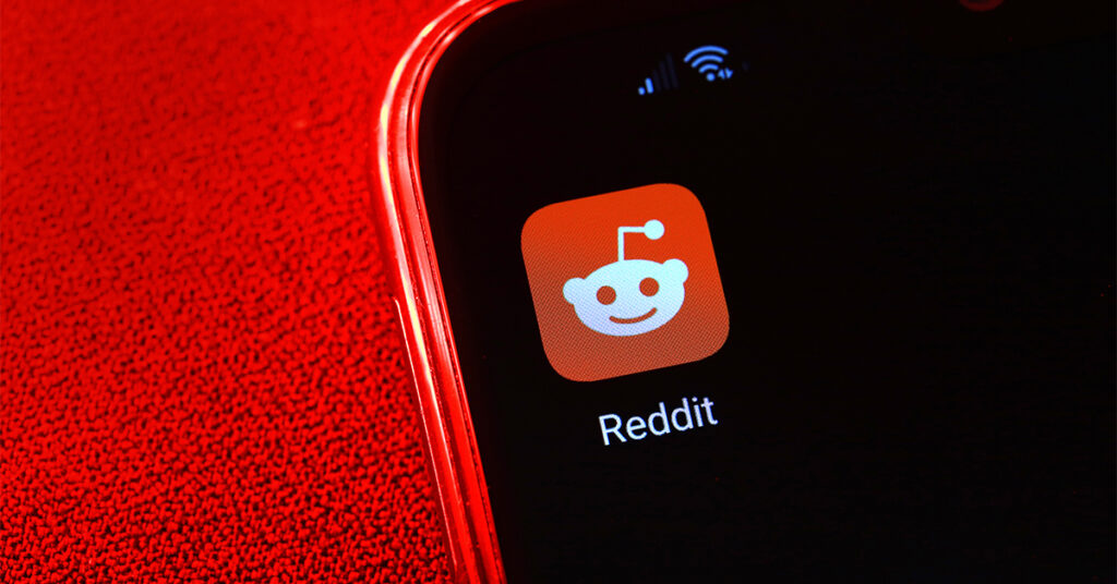 Reddit logo on smartphone