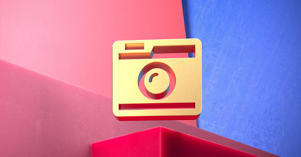 Gold Instagram logo