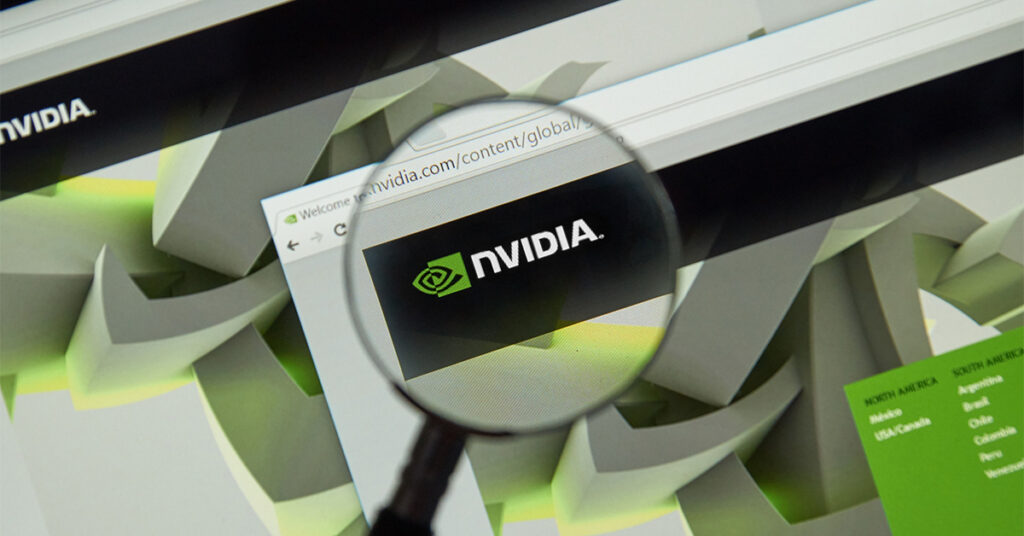 Nvidia logo on computer