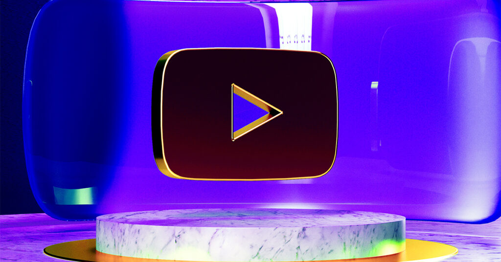 YouTube golden play button