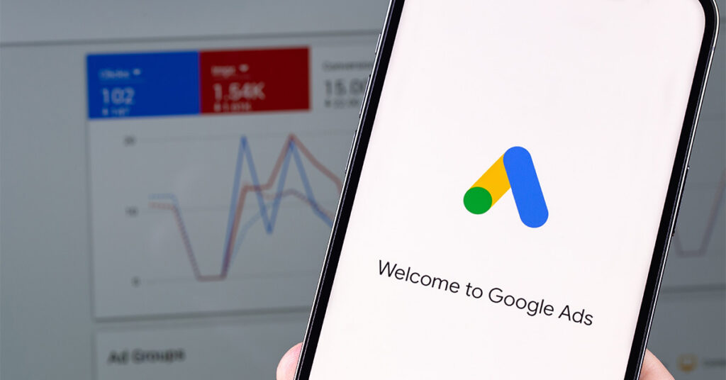 Adwords logo on mobile phone screen