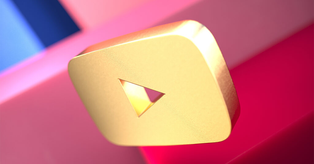 YouTube golden play button